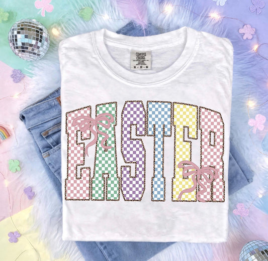Easter Pastel Checkered Tee