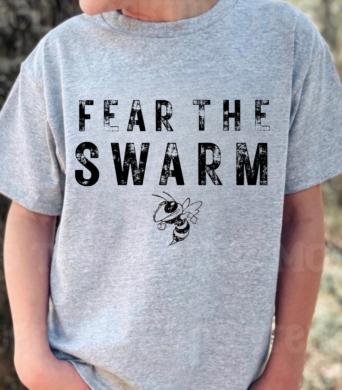 Fear the Swarm Grey Tee YOUTH
