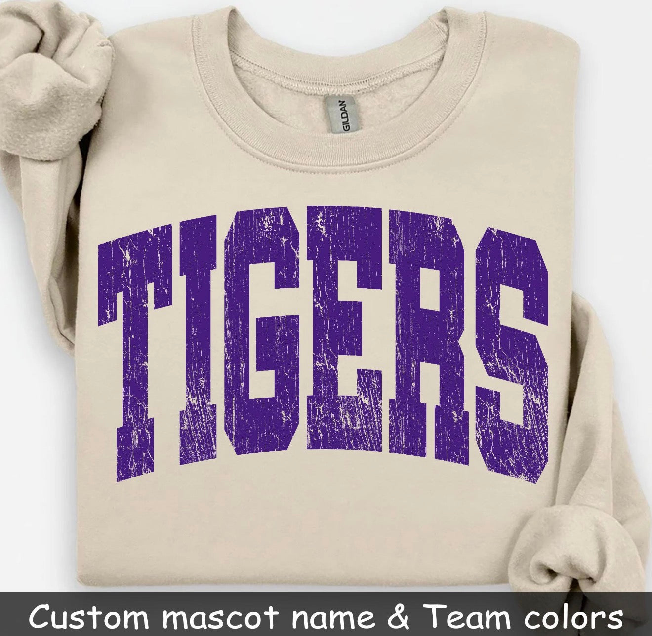 **custom** Varsity Font Mascot Tee