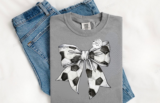 Soccer Bow GREY Tee
