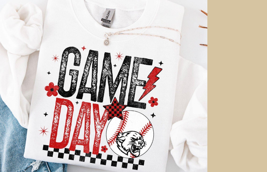 Game day Red and Black Cougars Sweatshirt