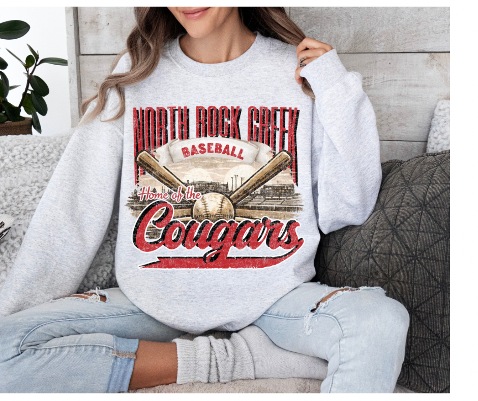 Ash Grey Retro NRC Baseball Sweatshirt