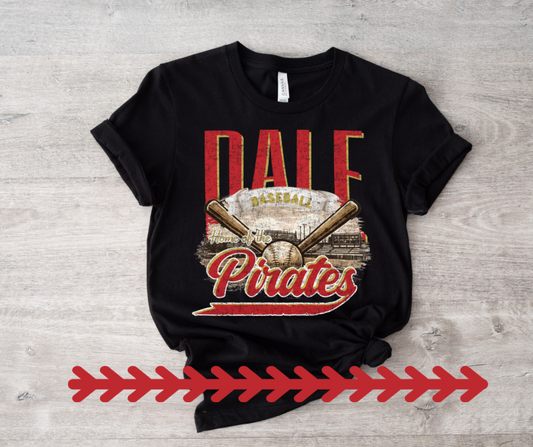 Black Retro Dale Baseball Tee