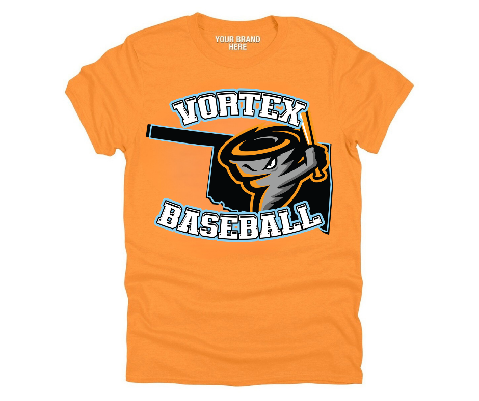 Vortex Logo Orange YOUTH Tee