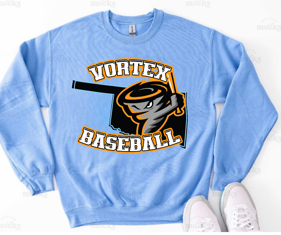 Vortex Baby Blue Logo Sweatshirt