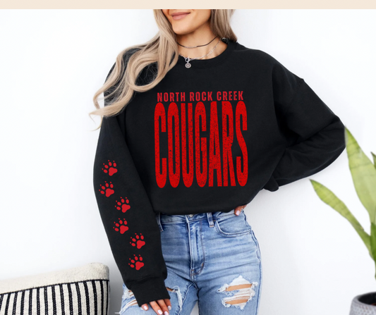 Oversized Cougars Paw Print Sleeve