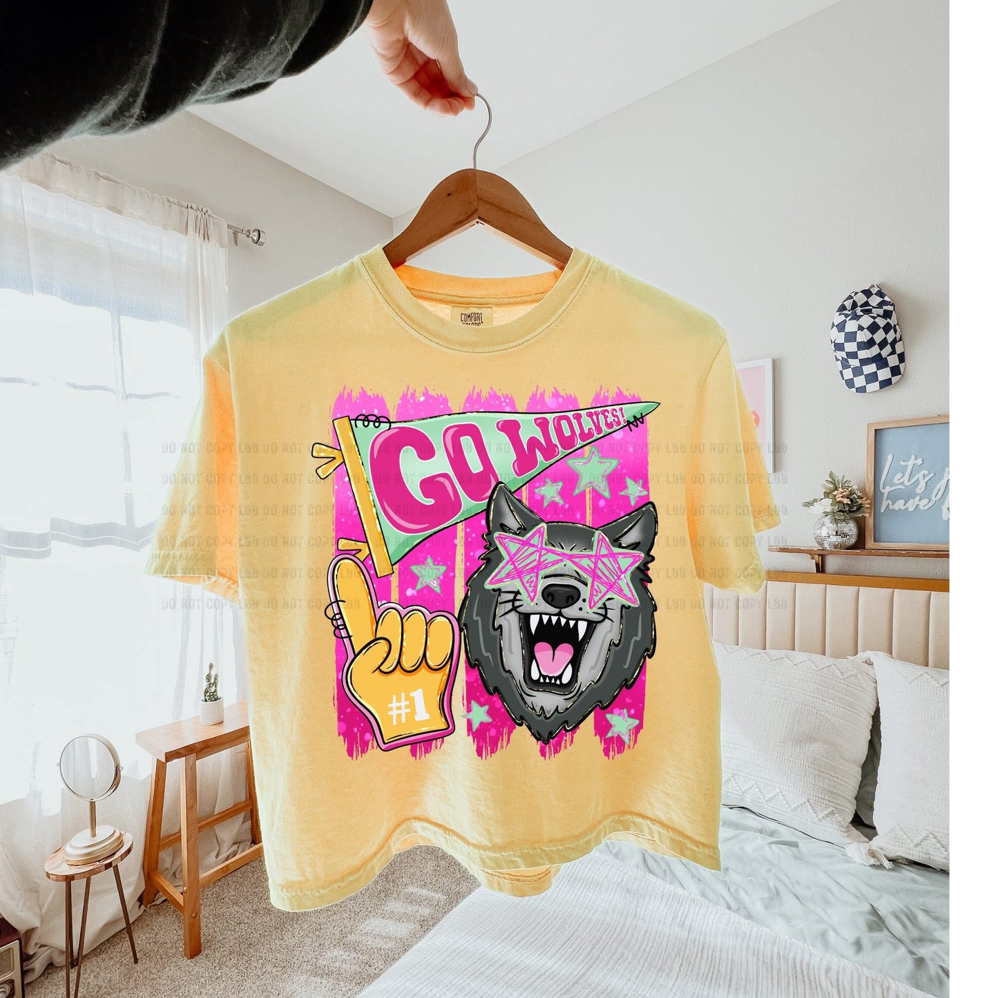 Neon Wolves Pink Tee