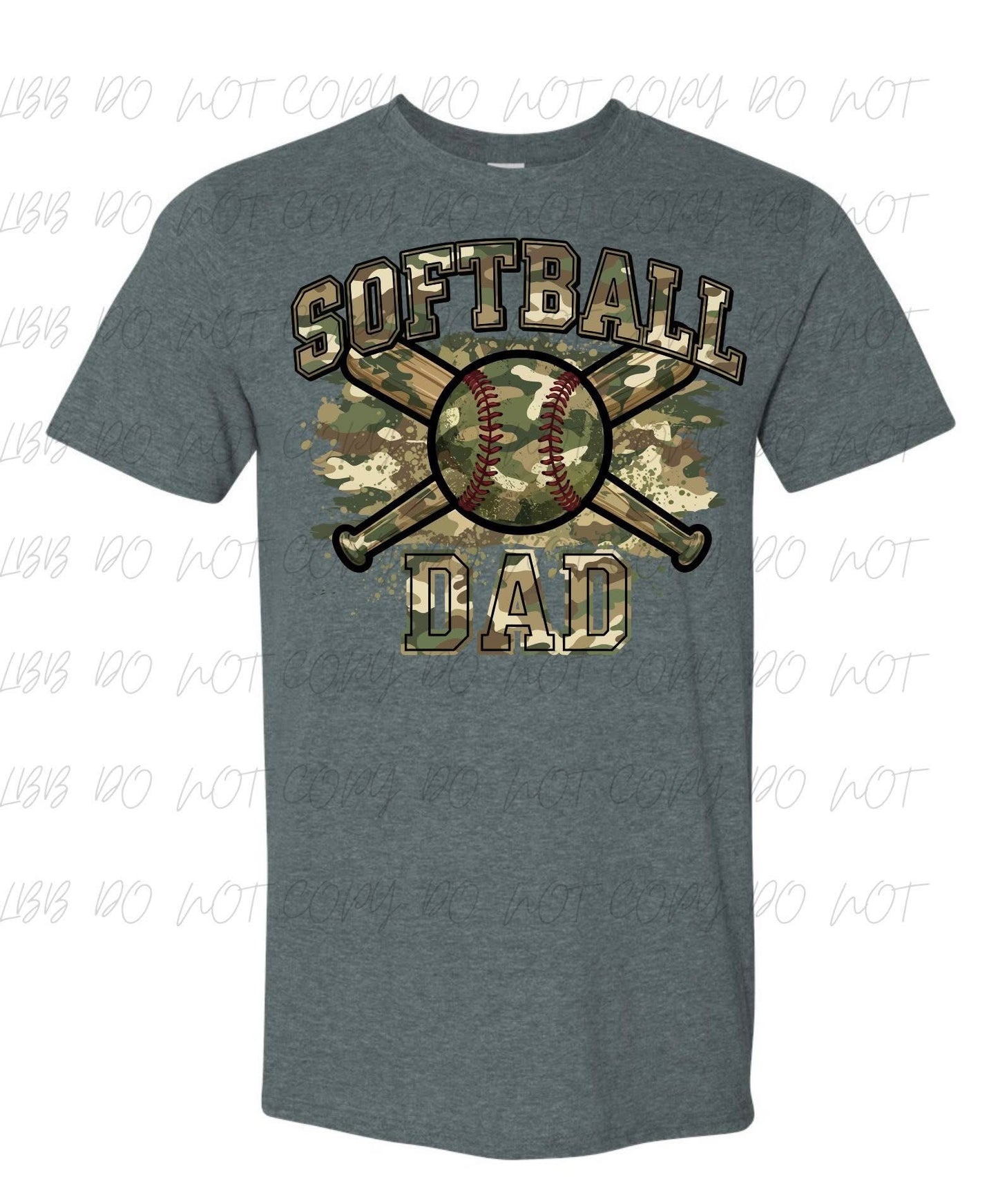 Camo Softball Dad Tee
